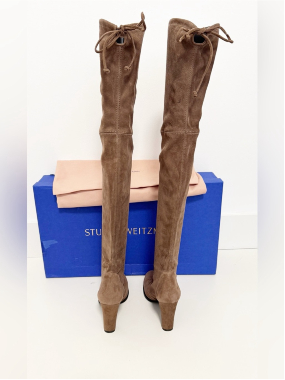 Stuart Weitzman Highland Over the Knee Boots in Taupe size 7.5 - Picture 5 of 11